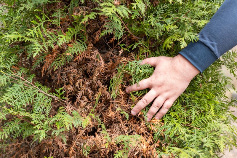 Mulched Arborvitae Debris